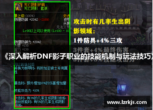 《深入解析DNF影子职业的技能机制与玩法技巧》